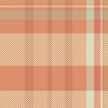 Warm, cozy plaid pattern in peach and cream hues. Perfect for backgrounds, textiles, fashion, and design projects needing a classic, comforting touch. Versatile.