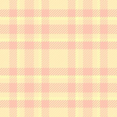 Customer vector textile tartan, scottish seamless plaid background. Wrapping check fabric texture pattern in light and orange colors palette.