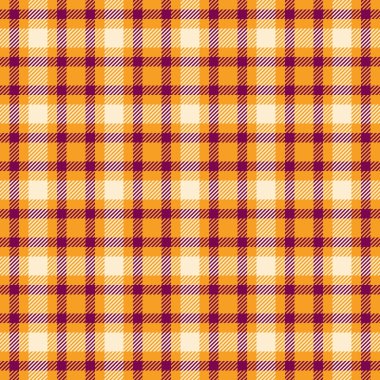 Vibrant autumnal plaid pattern.  Perfect for fallthemed designs, textiles, or website backgrounds.  The warm orange and deep purple hues evoke feelings of comfort and nostalgia.