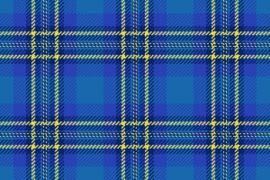 Classic tartan pattern in cool blue and yellow hues. Ideal for textiles, backgrounds, or designs needing a touch of tradition and vibrant color. Versatile for fashion, crafts.