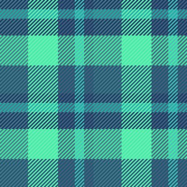Classic plaid pattern with textured weave in shades of teal and blue. Timeless design ideal for backgrounds, textiles, digital art,  fashion related projects.