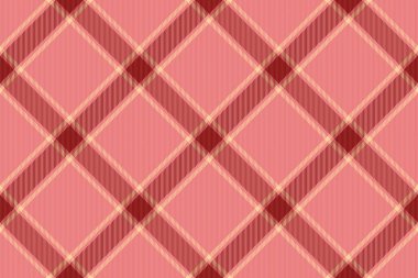 Manufacture texture check plaid, custom seamless pattern vector. Kitchen textile fabric tartan background in red and maroon colors palette.