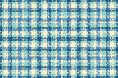 Asgari dikişsiz tekstil geçmişi, Aralık ekose desenli tartan. Panço ışık ve cyan renk paletinde doku vektör dokusunu kontrol et.
