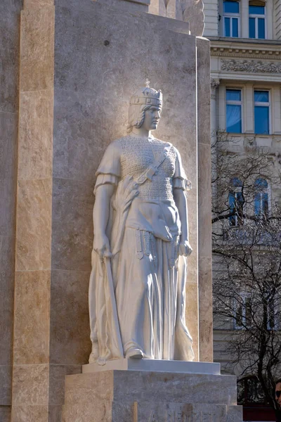 Budapeste Hungria Fevereiro 2020 Monumento Aos Mártires Nacionais Praça Dos — Fotografia de Stock