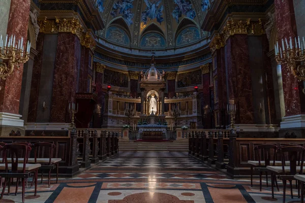 Budapest Hongrie Févr 2020 Luxary Sanctuary Nave Hall Stephen Basilica — Photo