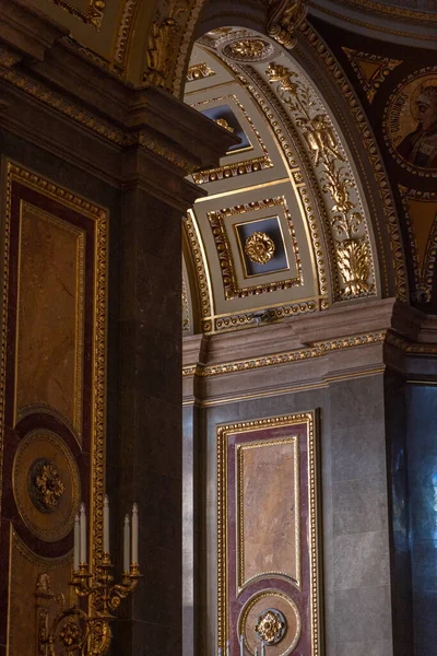 Decoración Mural Oro Del Arco Basílica San Esteban Budapest Hungría — Foto de Stock