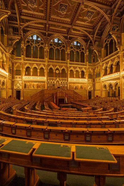 Budapest Hungría Febrero 2020 Interieur View National Assembly Parliament Golen — Foto de Stock