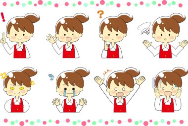 Kız ifadesi çeşitli desenler belirlendi