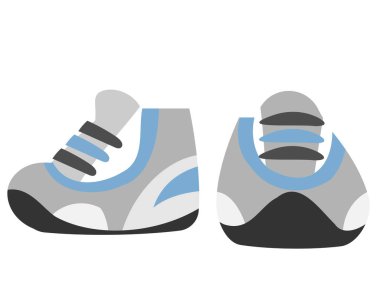 Basit bir spor ayakkabısının çizimi