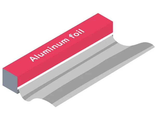 Ilustración Una Lámina Aluminio Simple — Vector de stock