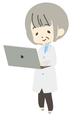 Kıdemli bir kadın doktorun resmi.