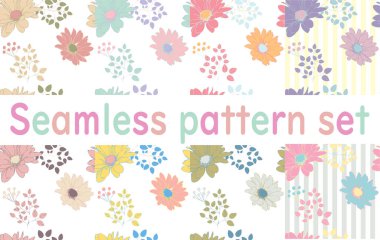 Sevimli çiçeksiz desen ayarlandı