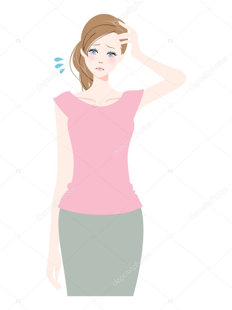 Illustration of female body troubles