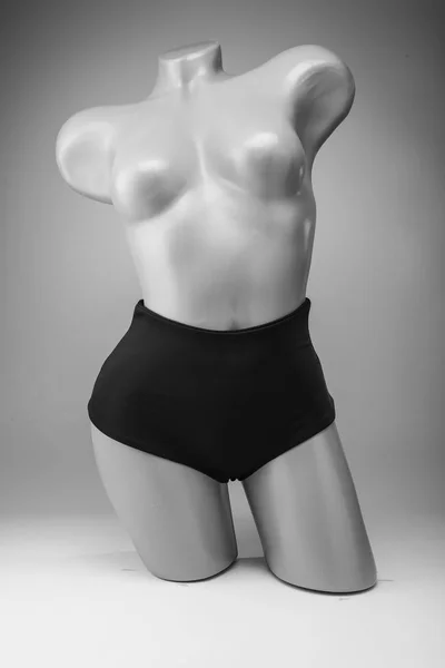 Maniquí Fotos Blanco Negro Ropa Interior Mujer Para Nadar Buena —  Fotos de Stock