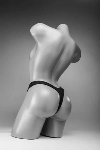 Svartvitt Foto Dummy Kvinnors Underkläder För Simning Bra Kort För — Stockfoto
