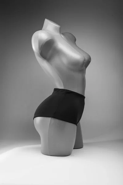 Mannequin Photo Noir Blanc Sous Vêtements Femme Pour Natation Bonne — Photo