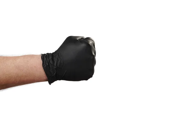 Hand Shows Gesture Good Advertisement Security Agency Glove — Stock Photo, Image