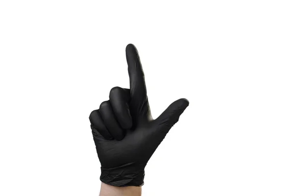 Hand Shows Gesture Good Advertisement Security Agency — Stock Photo, Image