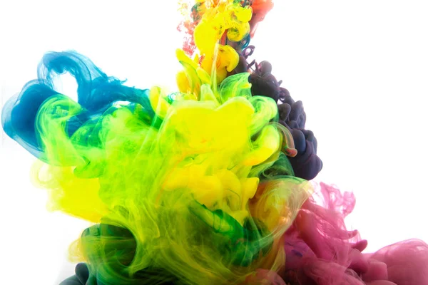 Motion Color Drop Water Ink Swirling Colorful Ink Abstraction Fancy — Stock Photo, Image