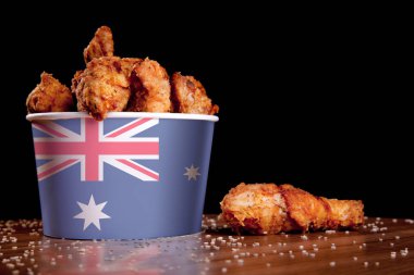 Avustralya kova bayrağı Barbekü tavuk kanatları
