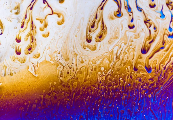 Bir sabun köpüğü üzerinde soyut desenler uzay fantezi.