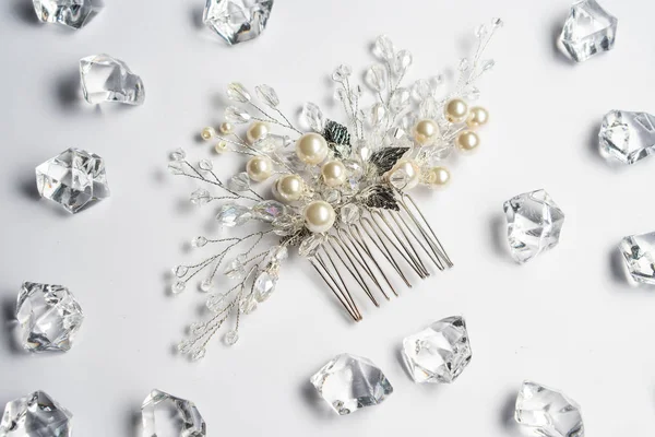 婚礼发夹、珍珠珠宝及饰物. — 图库照片