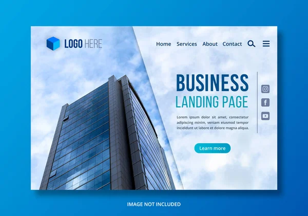 Business Landing Page Vector — Stockvector