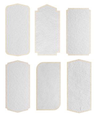 Kağıt Etiketler çerçeve retro Etiketler tasarımı ile. Beyaz arka plan üzerinde izole               