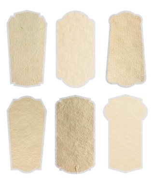 Kağıt doku arka plan vintage etiket tasarım, üzerinde beyaz izole