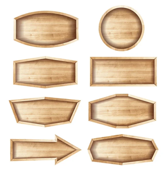 Tableros de letreros de madera para la venta, precio y descuento pegatinas, pancarta , — Vector de stock