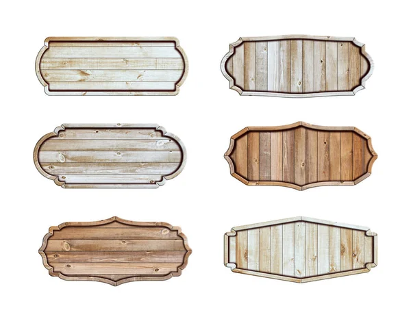 Dřevěné Tabule Izolované Bílém Pozadí — Stock fotografie