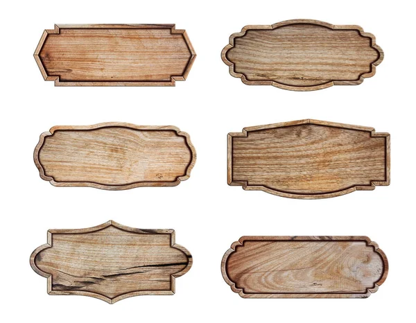 Dřevěné Tabule Izolované Bílém Pozadí — Stock fotografie