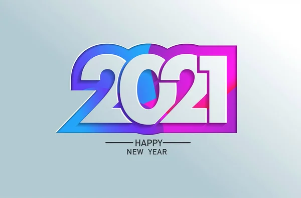 2021 Новым Годом Дизайне Цветной Баннерной Бумаги Векторная Иллюстрация — стоковый вектор