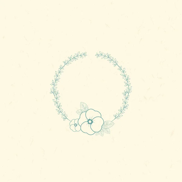 Κύκλος Floral Πλαίσιο Λουλούδι Φύλλο Floral Στολίδι Στοιχείο Σχεδιασμού Διακοσμητικά — Διανυσματικό Αρχείο
