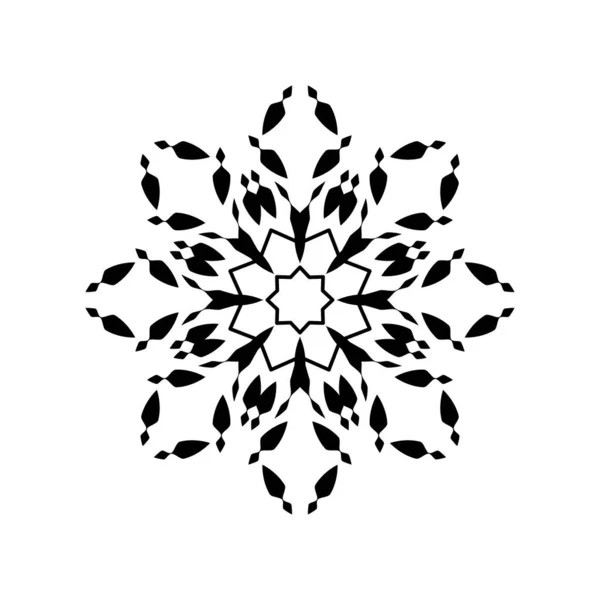 Minimalny Geometryczny Mandala Kwiatowy Styl Wektor Mandala Orientalny Wzór Ręcznie — Wektor stockowy