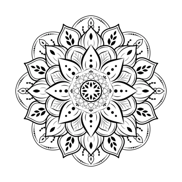 Çiçek Desenli Mandala Çiçekleri Vector Mandala Desenli Yapımı Dekoratif Elementler — Stok Vektör