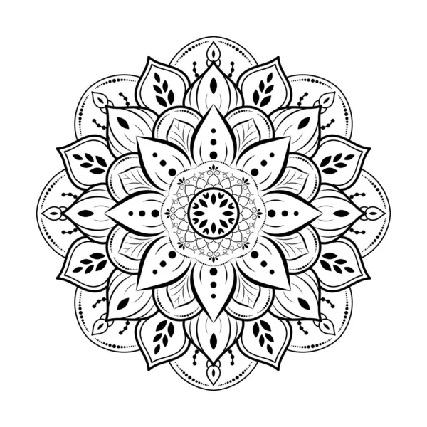 Çiçek desenli mandala çiçekleri, Vector mandala desenli el yapımı dekoratif elementler. Çiçekli eşsiz bir tasarım. Sayfa logosu için rahatlama ve meditasyon kullanımını kavra