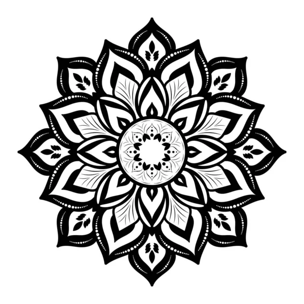 Kruhový Květ Mandala Retro Květinový Styl Vektor Mandala Oriental Vzor — Stockový vektor