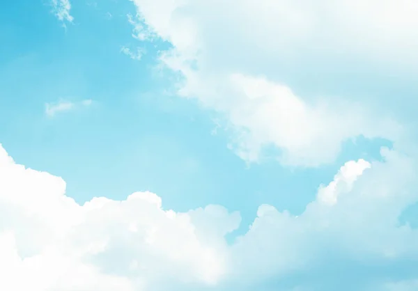 Blauer Himmel Und Wolken Weiche Pastelltöne Himmel Abstrakter Hintergrund — Stockfoto