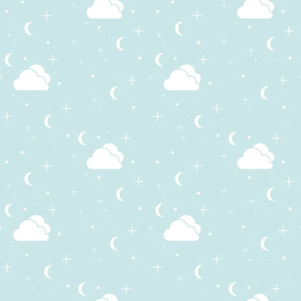 Fondo Patrón Cielo Blanco Sin Costuras Icono Del Cielo Vectorial — Vector de stock