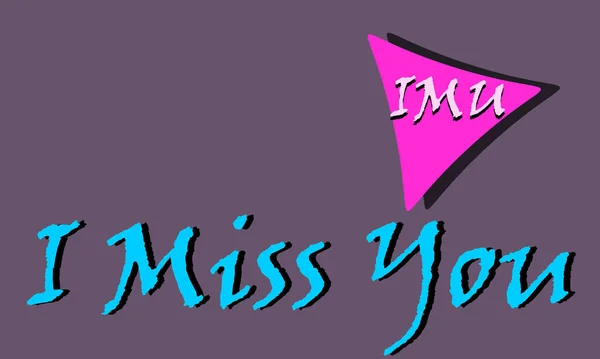 Akronim Imu Miss You Presented Logo Style Colorful Vector Communication - Stok Vektor