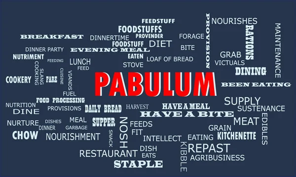 Pabulum Word Presented Text Cloud Background Which Related Human Body — Stock Vector