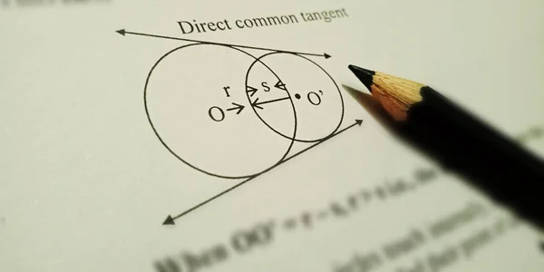 Trigonometría Círculo Matemáticas Texto Educativo Que Muestra Papel Inglés Sobre — Foto de Stock