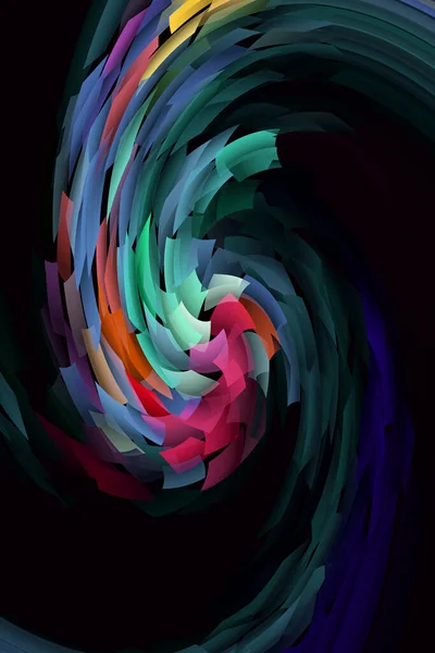 Zaoblený Rámeček Vícebarevné Textury Krychlového Umění Rastrový Obraz Digitální Tvorba — Stock fotografie