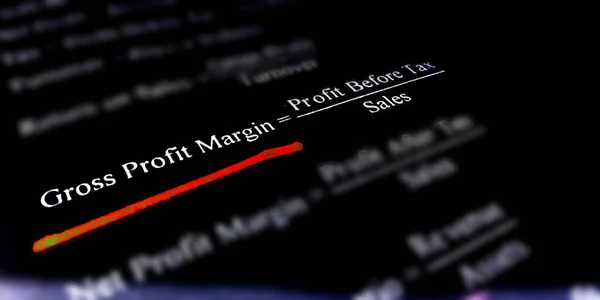 Profit Margin a commercial equation business text highlighted on educational frame art abstract.