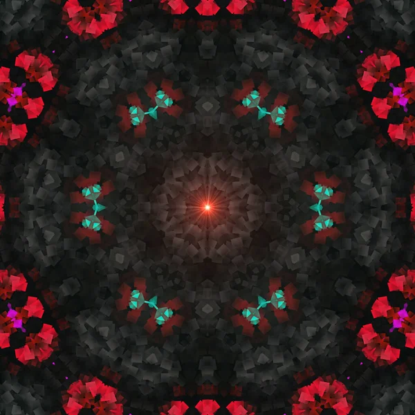Blume Kaleidoskop Muster Abstrakten Hintergrund Rosa Stern Abstrakte Fraktale Kaleidoskop — Stockfoto
