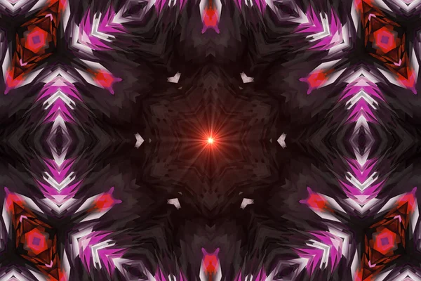 Pink Supernova Abstract Computador Gerado Design Fractal Fractais São Padrões — Fotografia de Stock