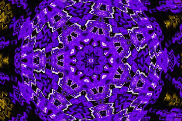Λουλούδι Καλειδοσκόπιο Μοτίβο Αφηρημένο Φόντο Μωβ Αφηρημένη Φράκταλ Καλειδοσκόπιο Φόντο — Φωτογραφία Αρχείου