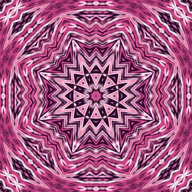 Hint kızıl yıldızı, yaratıcı, parlak mandala. Kaleydoskop soyut kutsal geometri. Etnik fraktal çizimler. Kumaş için simetrik stil grafik tasarım deseni,