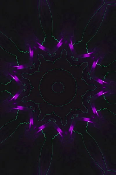 Фіолетова Квітка Чорному Безшовному Печворку Абстрактне Малюнкове Мистецтво Стилізований Квітковий — стокове фото